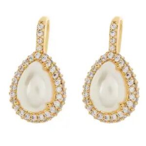 Kate Spade Pavé Halo drop earrings NWT